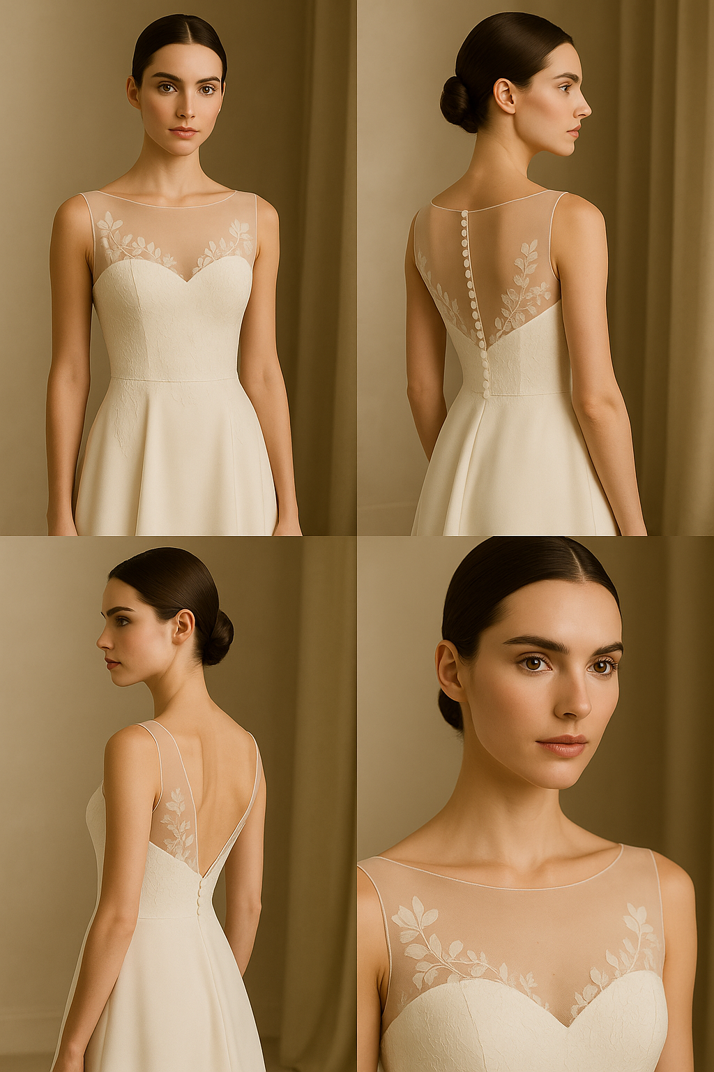 Illusion Neckline Gown